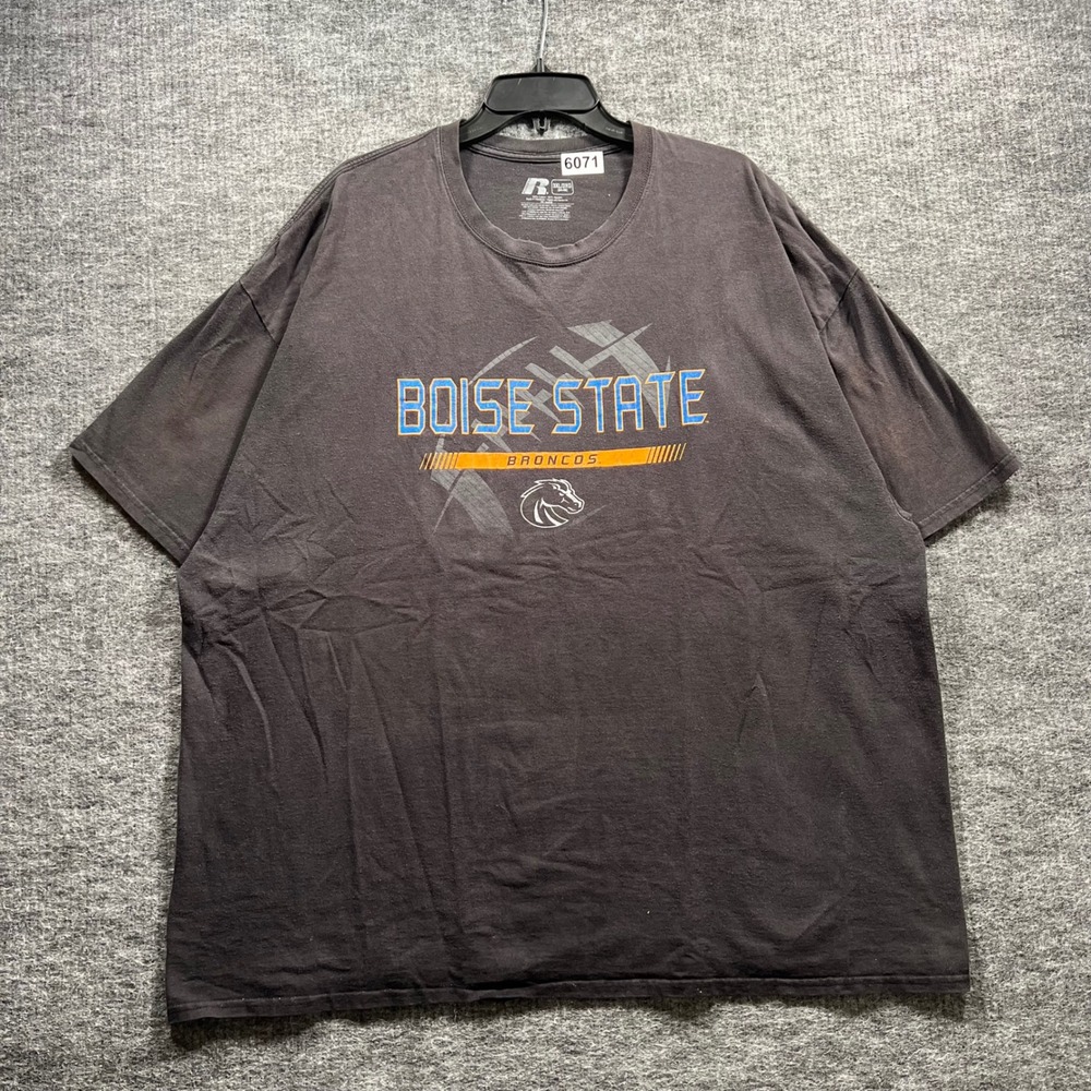 Russell Athletic Boise State Broncos T-Shirt Mens 3XL Gray Graphic NCAA Football